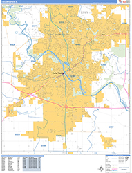 Cedar Rapids Wall Map Basic Style 2026